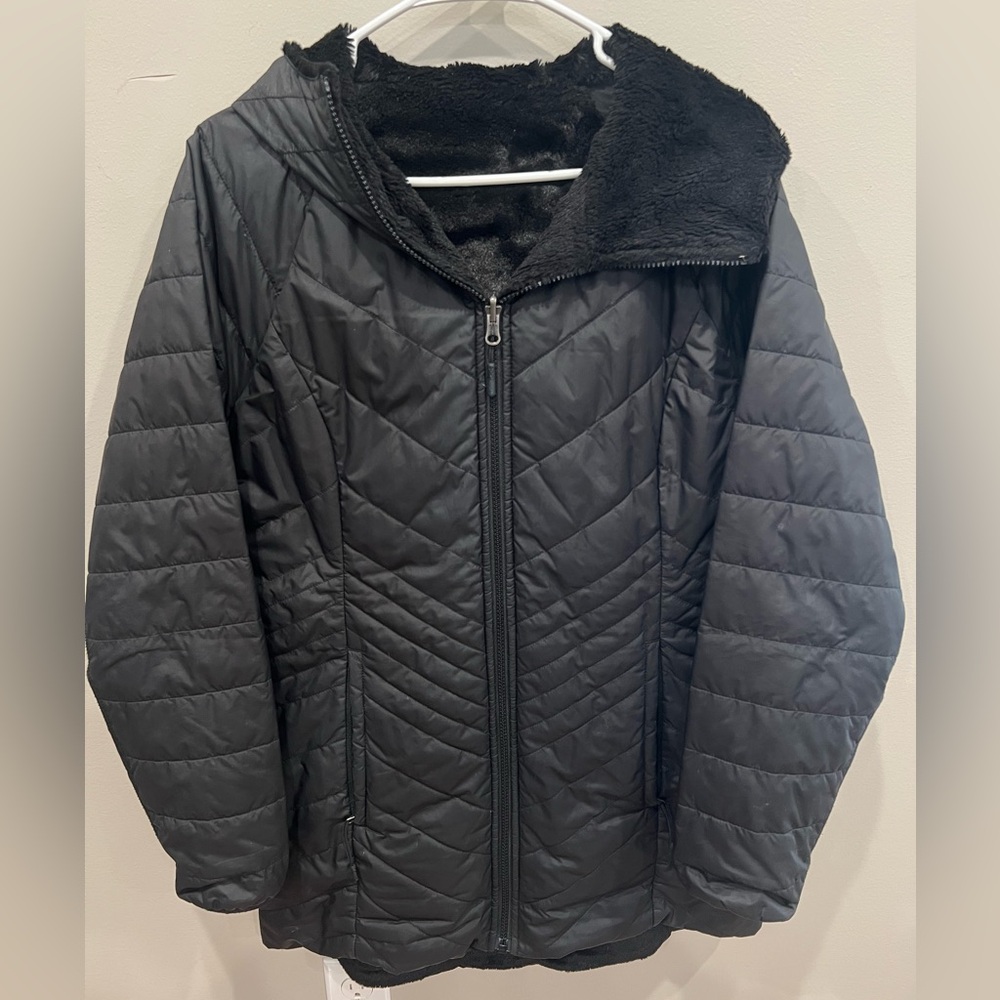 North Face Fur Lined Reversible Puffer Coat